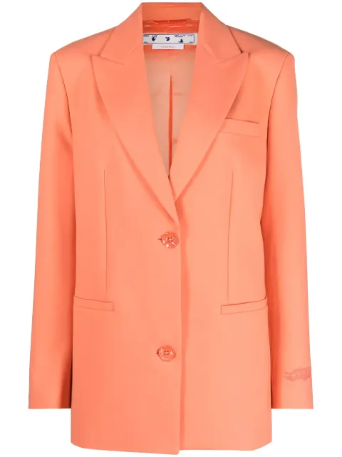 Off-White Tomboy single-breasted blazer Orange OWEF099S23FAB0022626