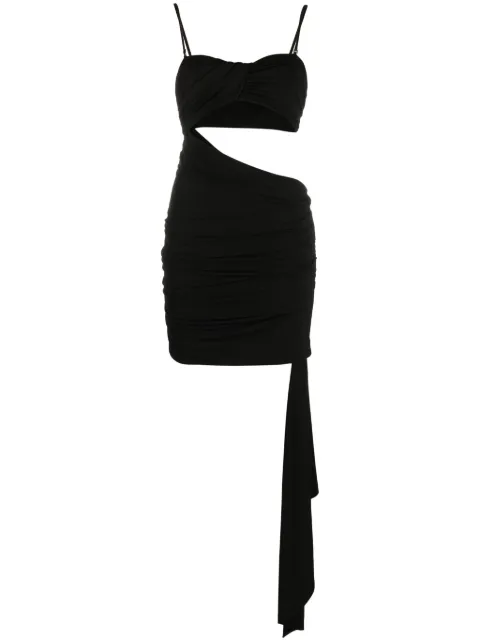 Off-White Vi-Crepe draped strapless mini dress Black OWDB467S23FAB0011000