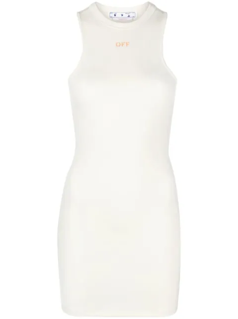 Off-White Sleek Rowing logo-print minidress White OWDB463S23JER0010400