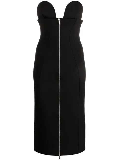 Off-White strapless midi dress Black OWDB465S23JER0011000