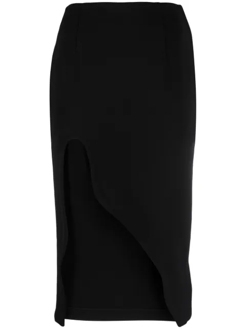 Off-White asymmetric midi skirt Black OWCW001S23JER0011000
