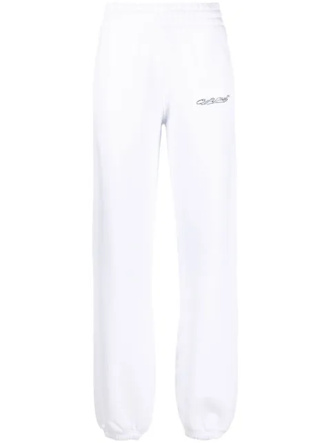Off-White logo-print track pants White OWCH006S23JER0020110
