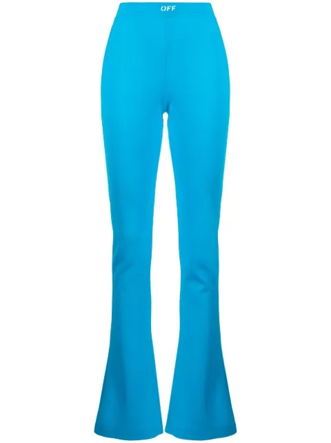 Off-White Sleek side-split leggings Blue OWCD023S23JER0014900