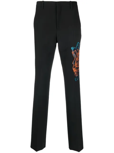 Off-White Graf Coupe' slim-cut trousers Black OMCO002S23FAB0031066