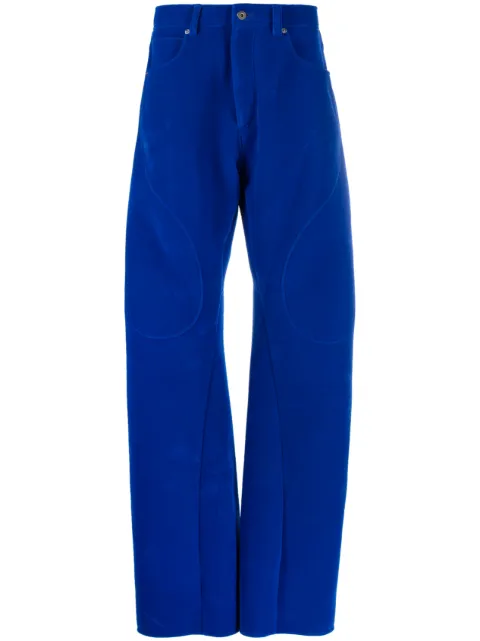Off-White Flock Contour tapered trousers Blue OMCE036S23FAB0016900
