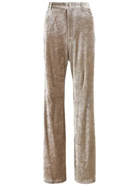 Balenciaga velvet wide-leg trousers Neutrals 720226TNQ13