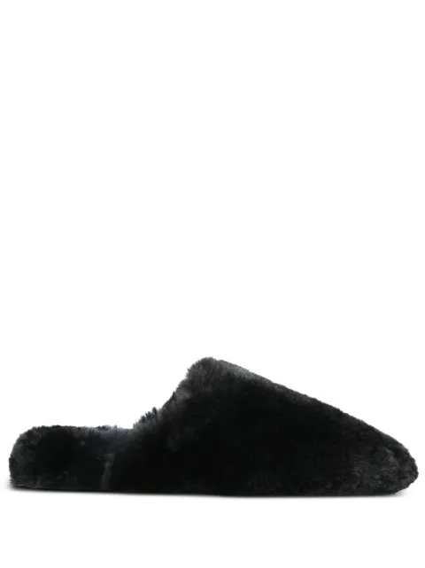 Balenciaga Teddy faux-shearling slippers Black 713785W2LV0