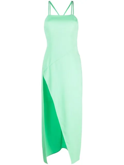 The Attico strappy midi dress Green 231WCM65V058