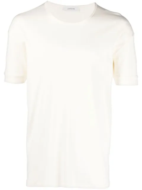 LEMAIRE crew neck cotton T-shirt Neutrals TO1027LJ060