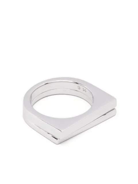 Tom Wood Step L layered ring Silver 101051