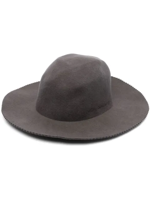White Mountaineering scallop-edge fedora hat Brown PF22WM2273809