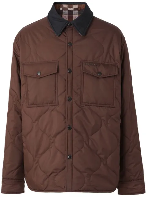 Burberry reversible checked quilted overshirt Brown 8063696