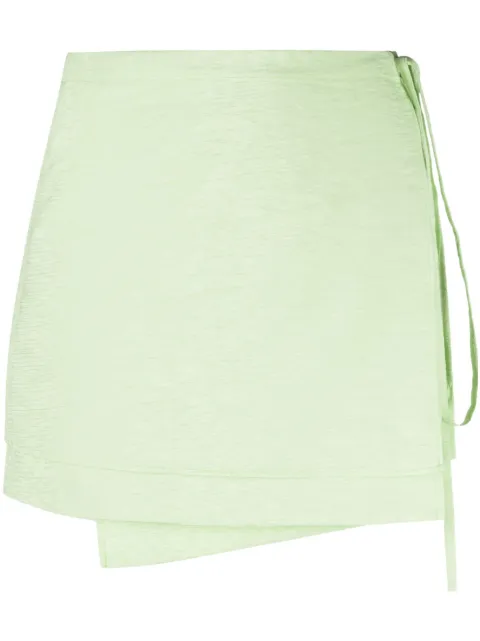 Rejina Pyo wrap-detail mini skirt Green D232GN
