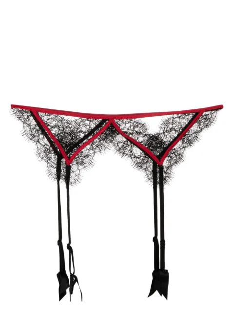 Kiki de Montparnasse lace detailing garter belt Black C001GB002