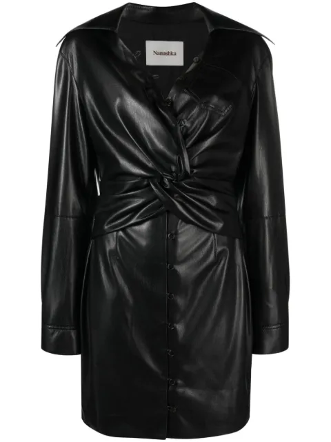 Nanushka Marto faux-leather minidress Black NW22PFDR02499