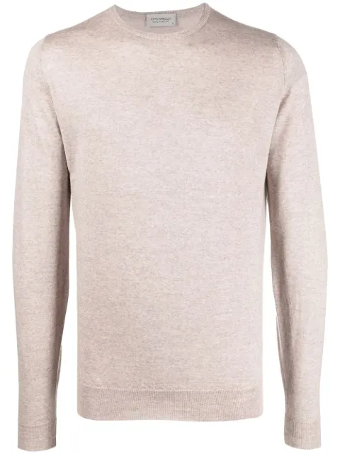 John Smedley round-neck knit jumper Neutrals LUNDY