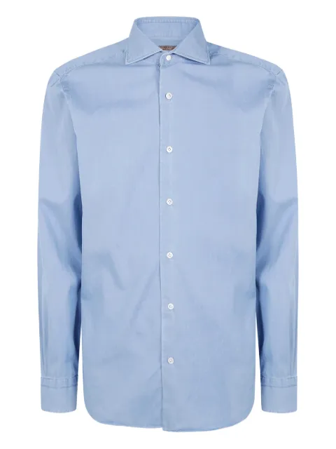 Barba spread-collar shirt Blue LIU13P01PZ0998U