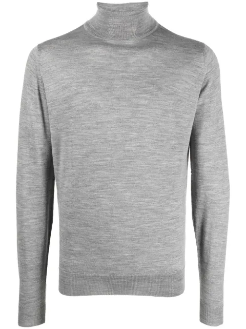 John Smedley roll-neck knit jumper Grey CHERWELLV04