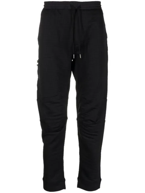 Maharishi drawstring-fastening track pants Black 4072