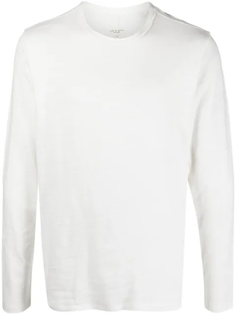 rag & bone long-sleeve cotton T-shirt White MBC20PT176JT75