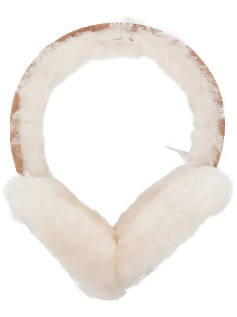 UGG logo-embroidered shearling ear muffs 209550