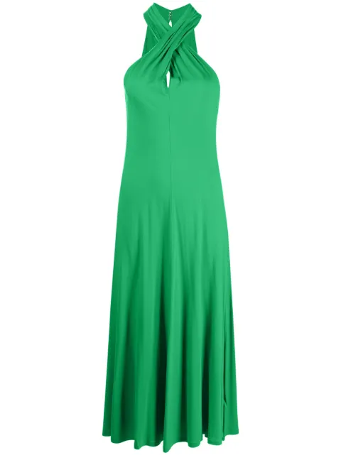 Polo Ralph Lauren halterneck flared midi dress Green 211905622001