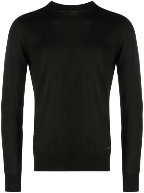Brioni crew-neck cashmere-silk jumper Black UMQ90LP1K82