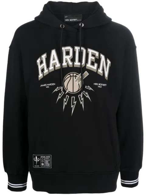 Neil Barrett x James Harden logo-print hoodie Black PBJS077SS573S