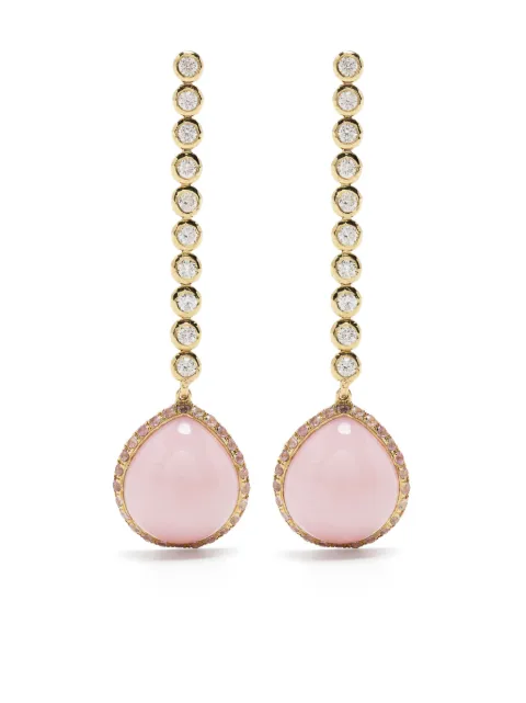 Octavia Elizabeth 18kt yellow gold sapphire and diamond drop earrings Gold EAOP22VC01