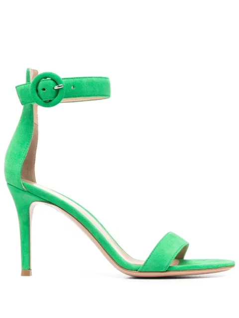 Gianvito Rossi Portofino 85mm suede sandals Green G6095385RICCAM
