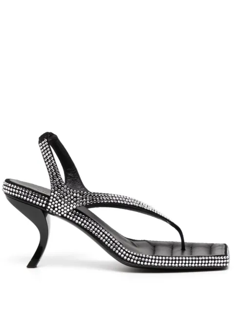 GIABORGHINI Rosie 13 70mm thong sandals Black ROSIE13S