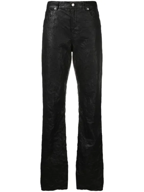 Zadig&Voltaire Evy crinkled leather trousers Black RWPA00069