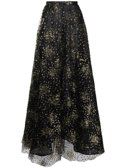 Bambah sequin-embellished maxi skirt Black BBMG23044