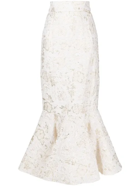 Bambah high-waisted mermaid skirt White BBMG23037