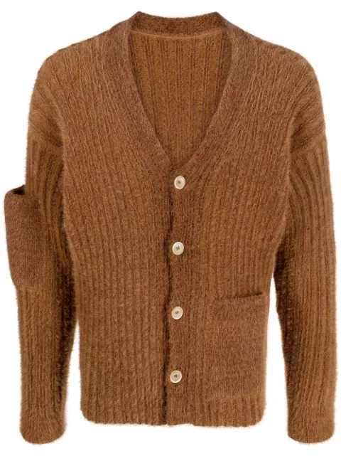 Jacquemus Le Cardigan Neve sleeve-pocket jacket Brown 226KN0422110