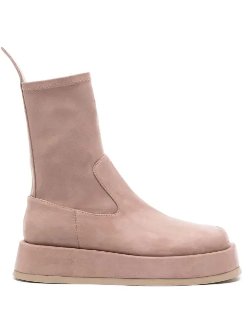 GIABORGHINI Rosie Eco Suede ankle boots Pink ROSIE11BISECOSUEDESTRETCH