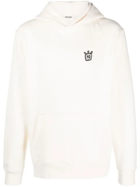 Zadig&Voltaire skull print cotton hoodie White JMSS00215