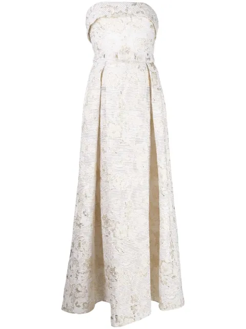 Bambah Veronica metallic dress White BBMG23038