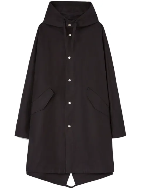 Jil Sander logo-print hooded parka Black J23AA0008J45070