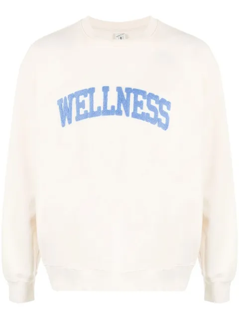 Sporty & Rich Wellness-appliquÃ© cotton sweatshirt Neutrals CR623CR