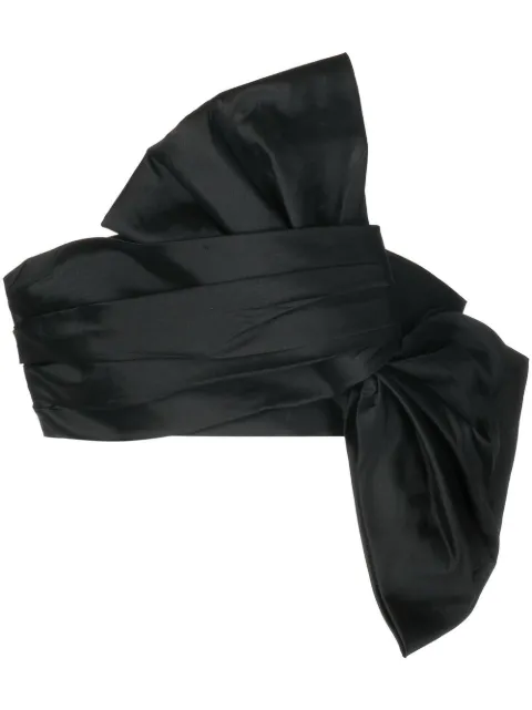 Bambah cropped bow tube top Black BBMG23017