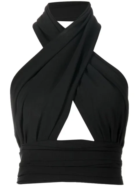 Bambah Marianne halterneck top Black BBMG23003