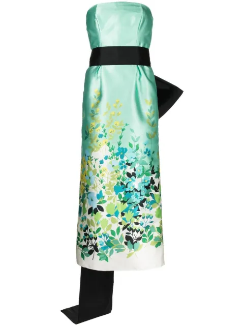 Bambah oversize bow detail gown Green BBMG23054