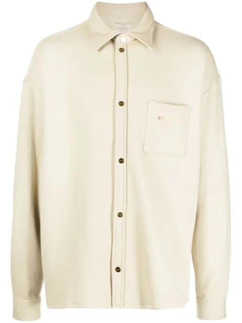Buscemi logo-lettering Sweat Overshirt Neutrals BMW22205