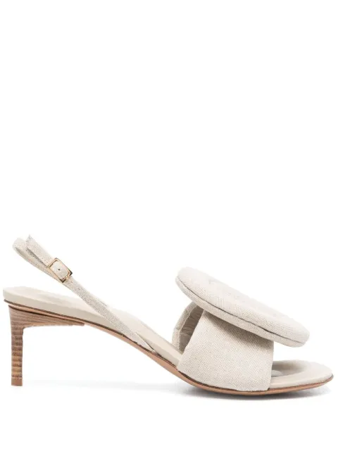 Jacquemus Cuscinu slingback sandals Neutrals 223FO0293071