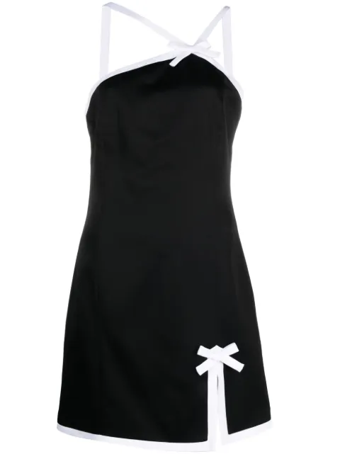 MSGM contrast-trim minidress Black 3442MDA14Y237318