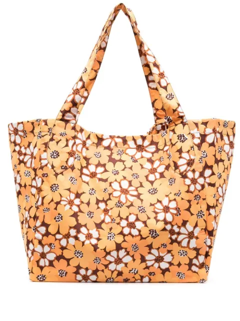 Faithfull floral-print cotton shoulder bag Orange FFA151LRO