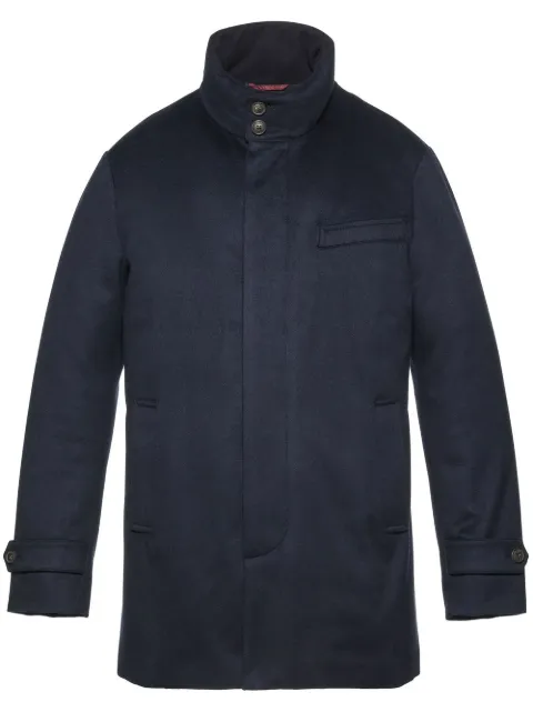 Norwegian Wool cashmere down-lined jacket Blue C13MTRNC