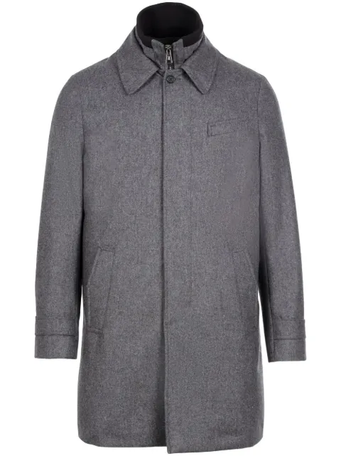 Norwegian Wool down-lined wool coat Grey CUGUVBCCM