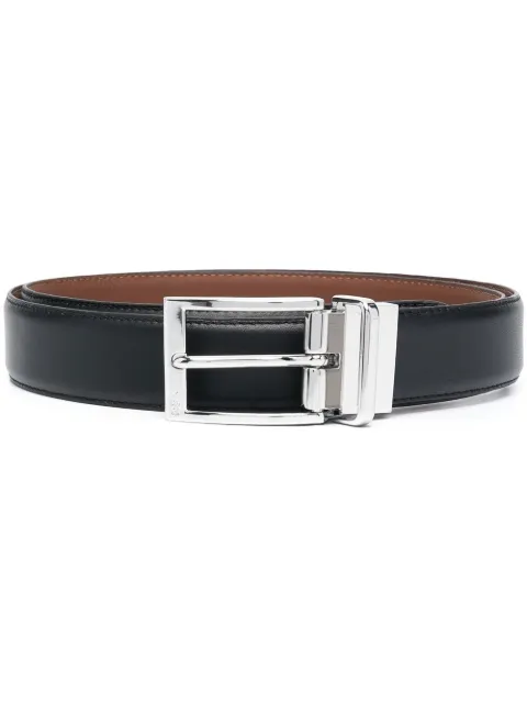 Polo Ralph Lauren logo-engraved buckle belt Black 405800535001